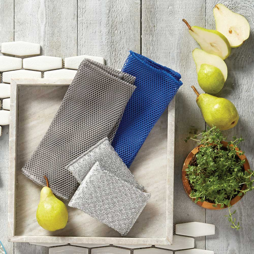 Norwex Netted Dish Cloth - Set of Two - in Graphite